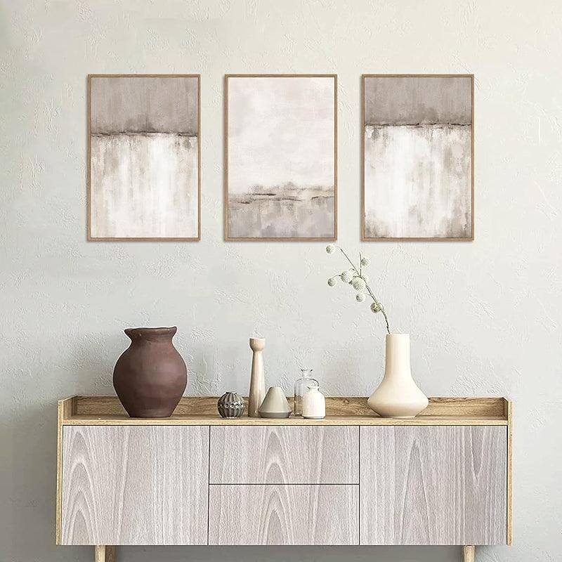 5 Pieces Textured Landscape Abstract Wall Art-Original Frame