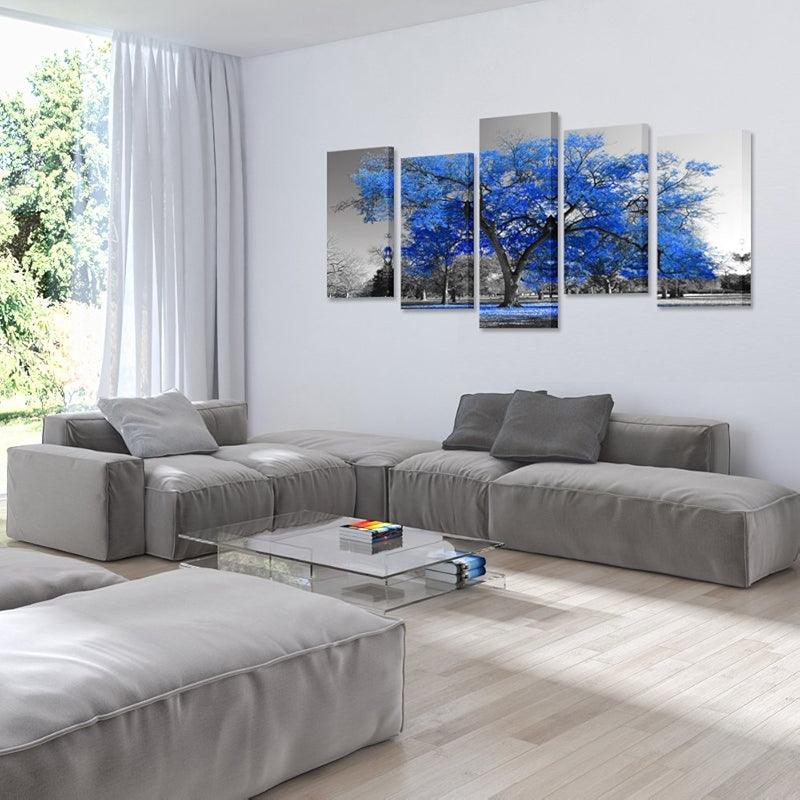 5 Piece Tree Landscape Wall Art Set-Original Frame