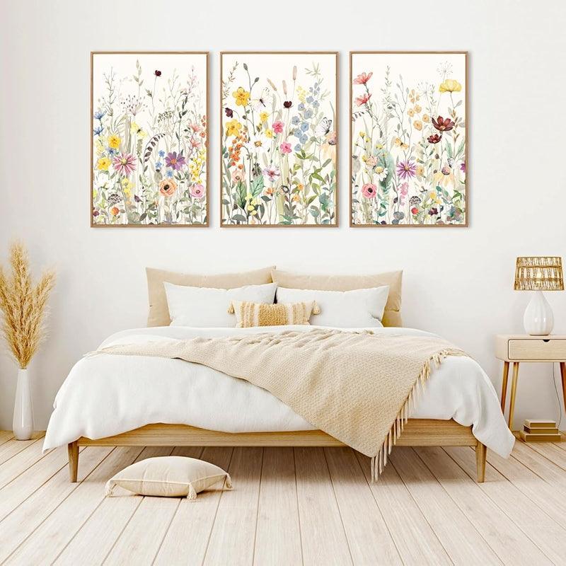 Neutral Botanical Plant Canvas Art Set Of Six-Original Frame