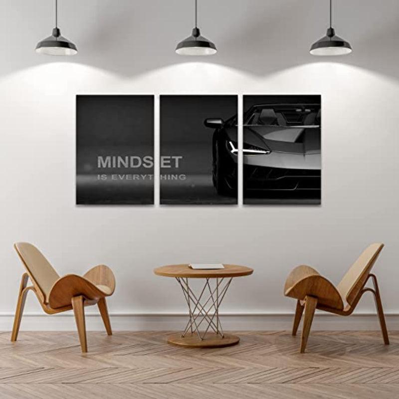 3 Panels Modern Framed Canvas Wall Art Poster Frames-Original Frame