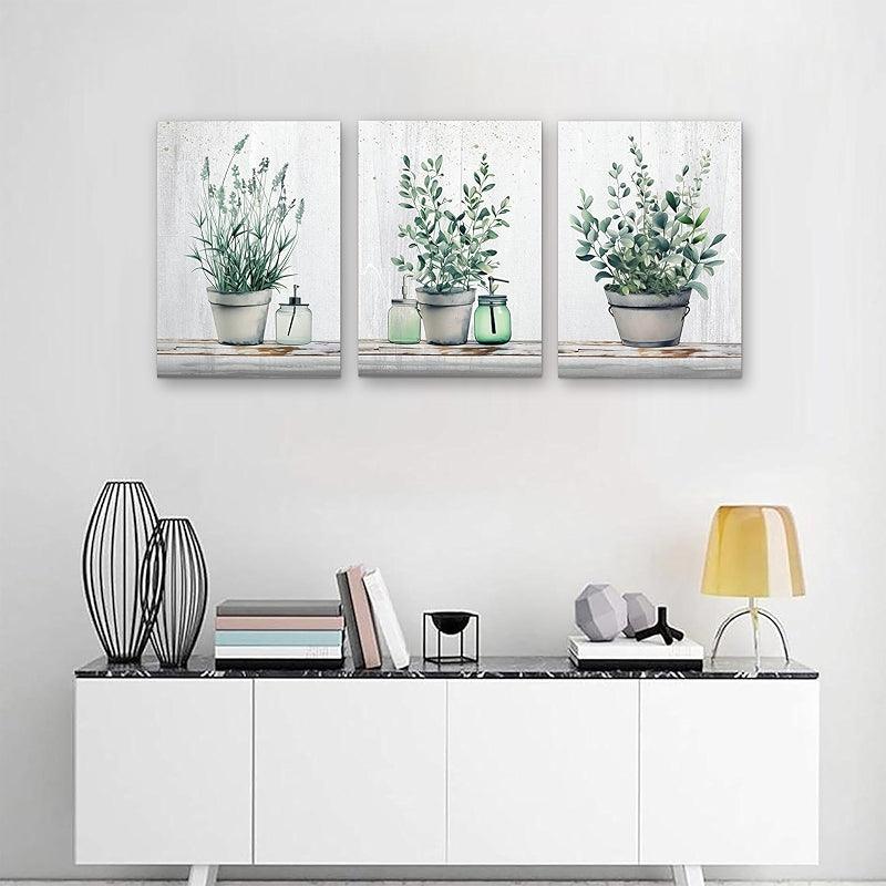 Abstract Mountain Forest Landscapes Canvas Wall Art Set-Original Frame