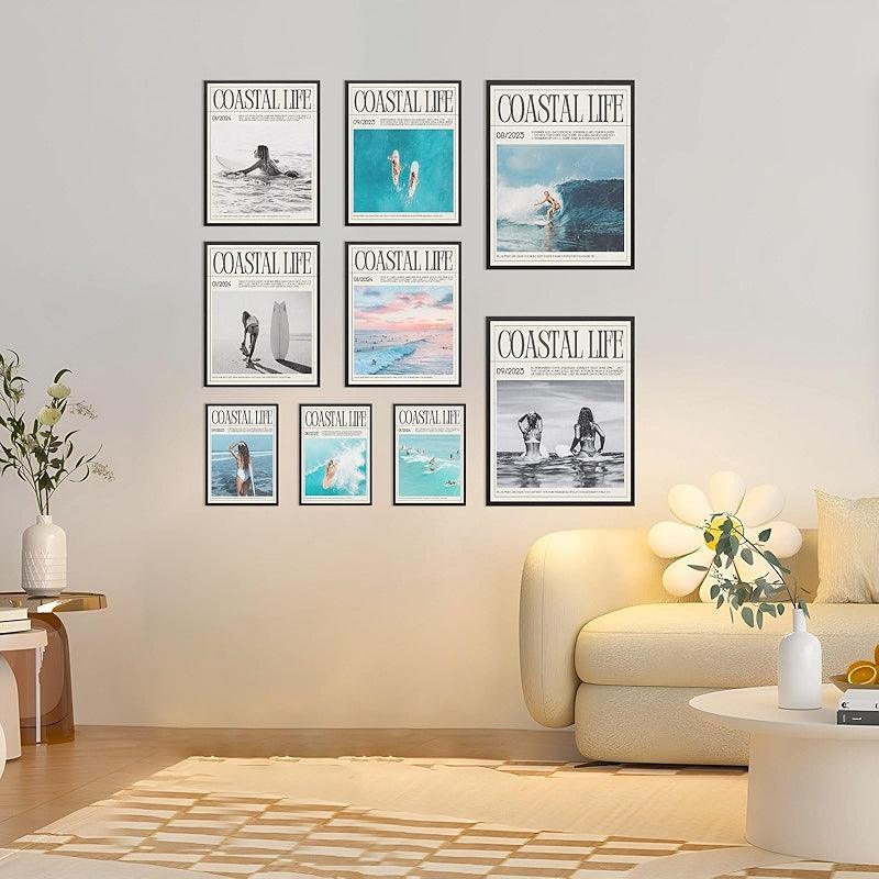 Whimsical And Coastal Art Collection Set-Original Frame