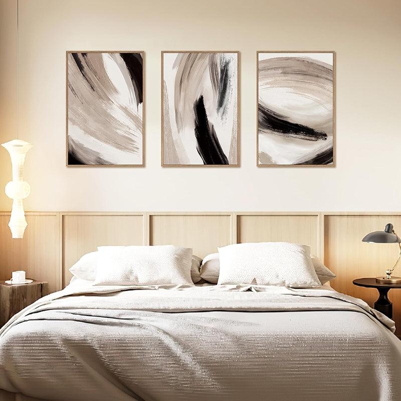 5 Pieces Textured Landscape Abstract Wall Art-Original Frame