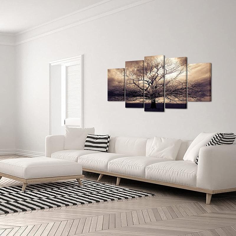 Majestic Oak Tree Canvas Wall Art Set-Original Frame