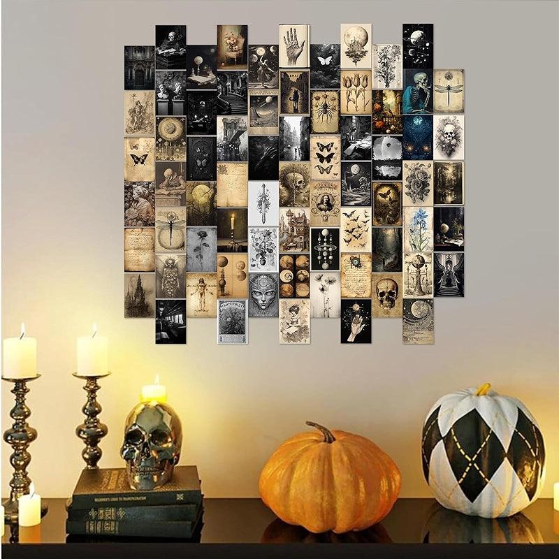Dark Academia Wall Collage Kit With 70 Aesthetic Pictures-Original Frame