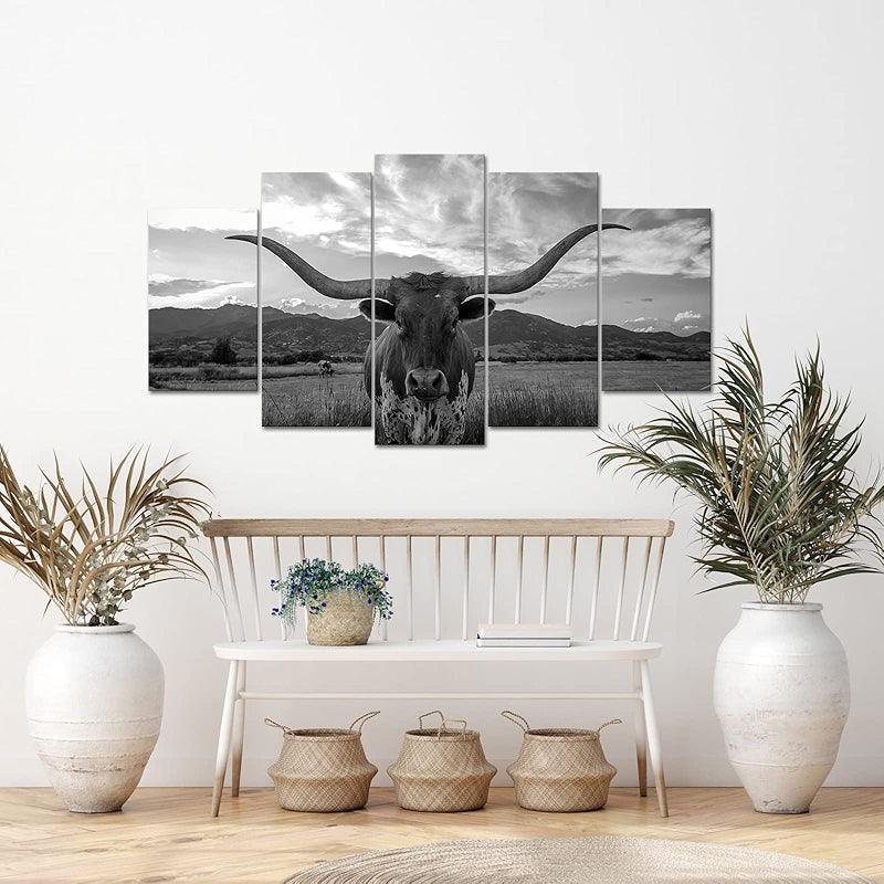 Texas Animal Canvas Wall Art Set-Original Frame