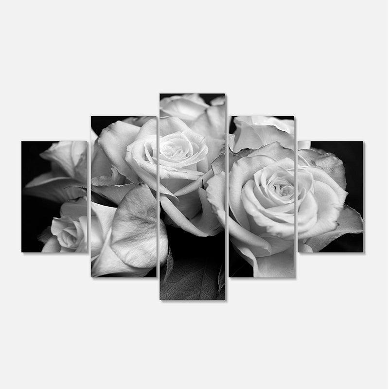 Bunch Of Roses Floral Canvas Art Print-Original Frame