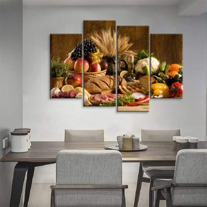 4 Modern Kitchen Canvas Wall Art