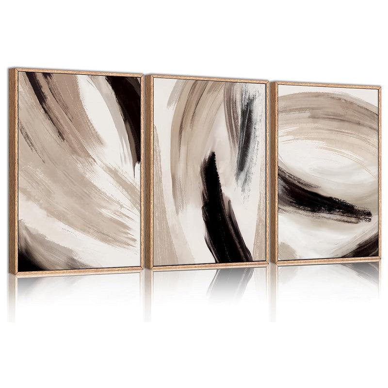 5 Pieces Textured Landscape Abstract Wall Art-Original Frame