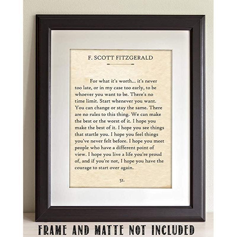 Quotes Book Page Wall Art Print-Original Frame