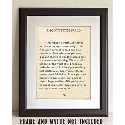 Quotes Book Page Wall Art Print-Original Frame