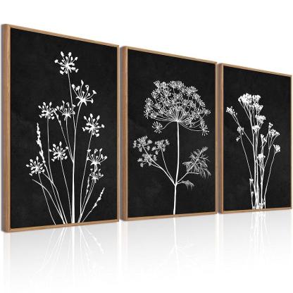 Neutral Botanical Plant Canvas Art Set Of Six-Original Frame