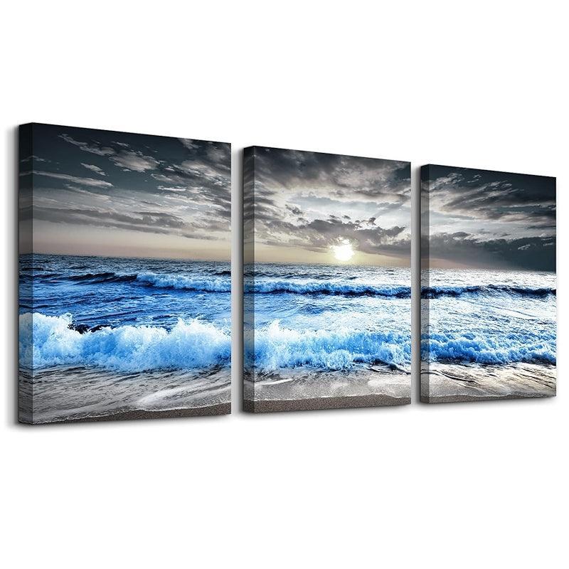 Abstract Mountain Forest Landscapes Canvas Wall Art Set-Original Frame