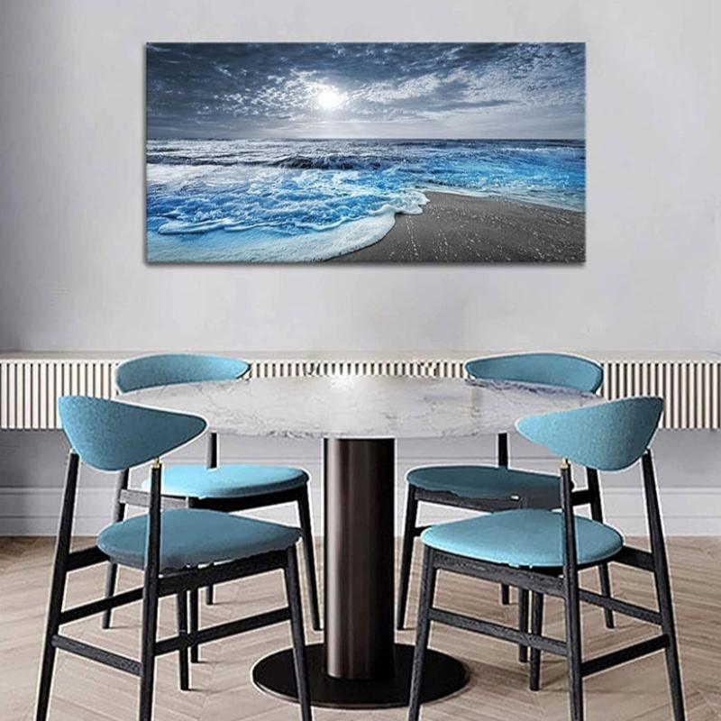 Umbrella Walk And Sea Wall Art-Original Frame