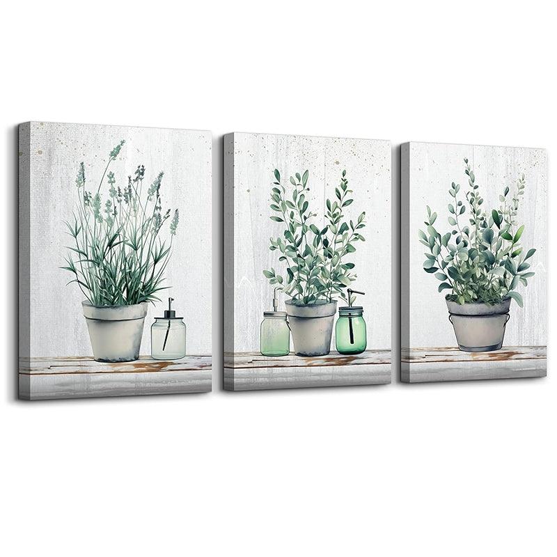Abstract Mountain Forest Landscapes Canvas Wall Art Set-Original Frame
