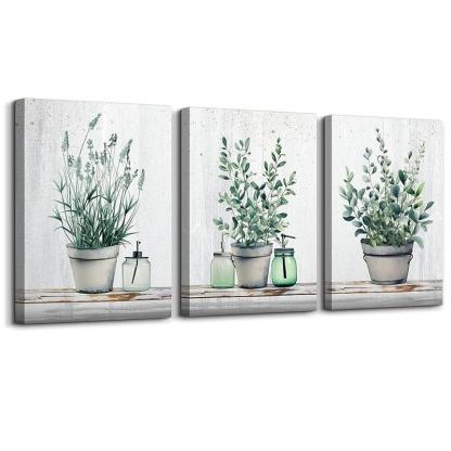 Abstract Mountain Forest Landscapes Canvas Wall Art Set-Original Frame