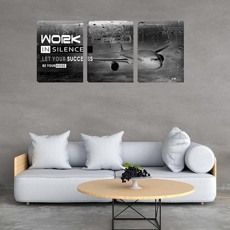 Inspirational Wall Art Canvas Set For Motivation And Success-Original Frame