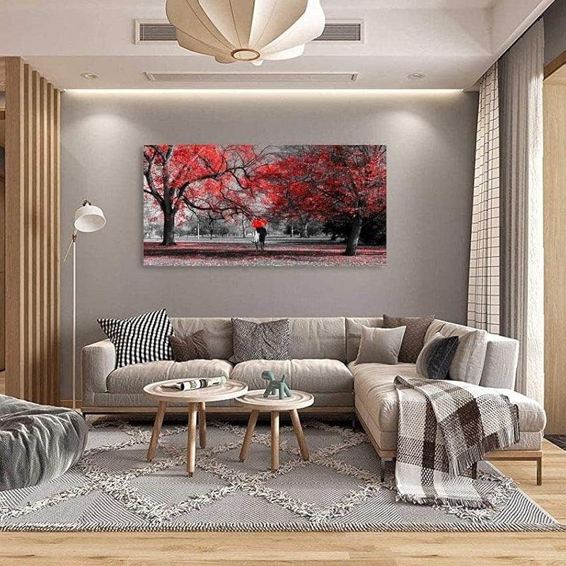Umbrella Walk And Sea Wall Art-Original Frame