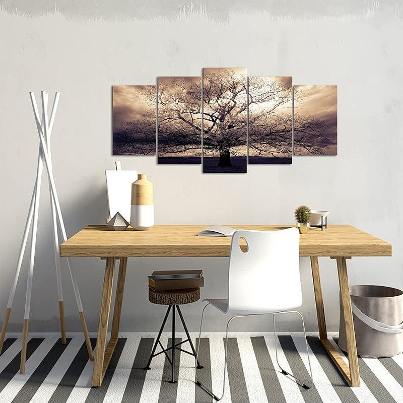 Majestic Oak Tree Canvas Wall Art Set-Original Frame