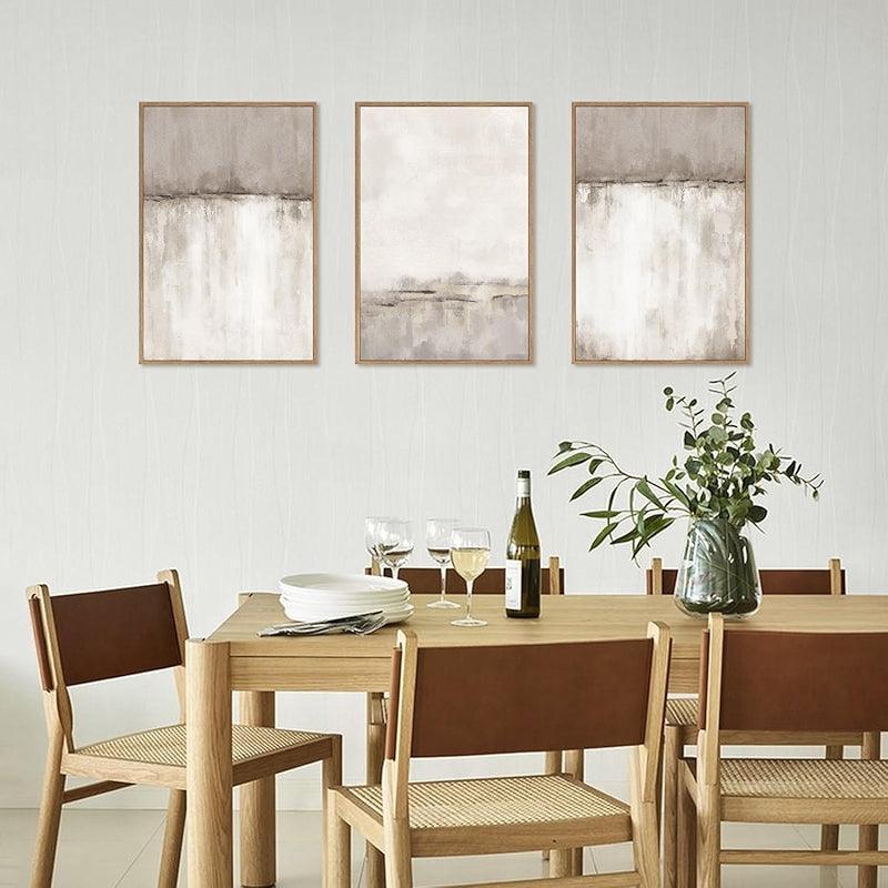 5 Pieces Textured Landscape Abstract Wall Art-Original Frame