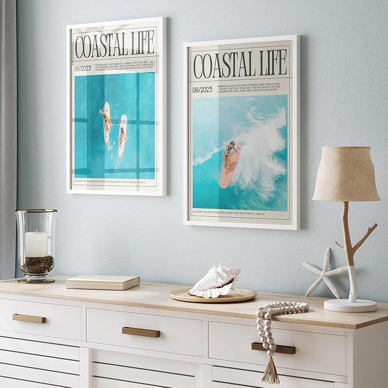 Whimsical And Coastal Art Collection Set-Original Frame