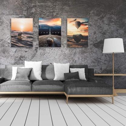 Inspirational Wall Art Canvas Set For Motivation And Success-Original Frame