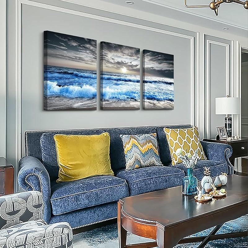 Abstract Mountain Forest Landscapes Canvas Wall Art Set-Original Frame