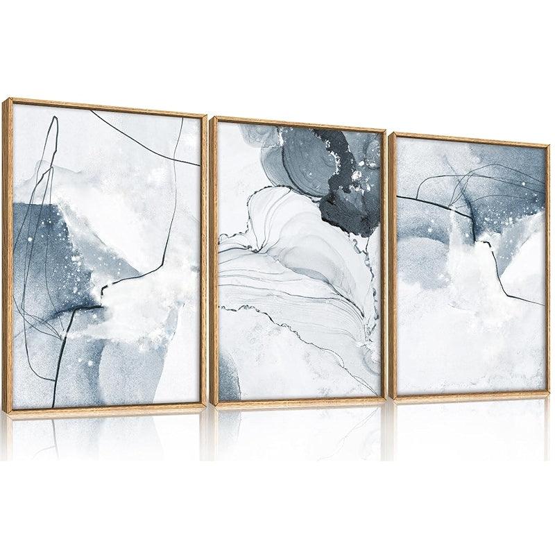 5 Pieces Textured Landscape Abstract Wall Art-Original Frame