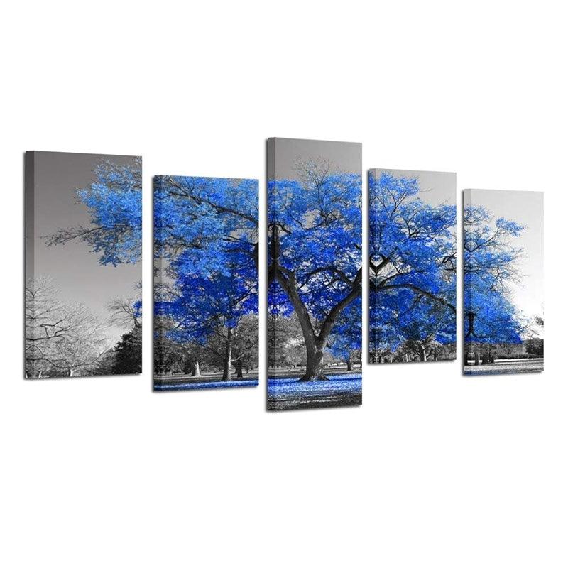 5 Piece Tree Landscape Wall Art Set-Original Frame