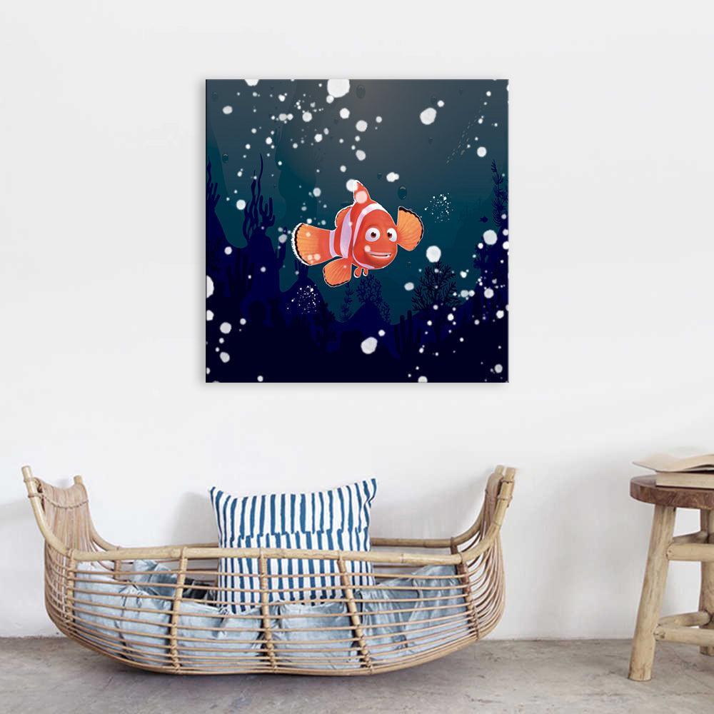 Marlin Finding Nemo 1 Piece HD Multi Panel Canvas Wall Art Frame-Original Frame