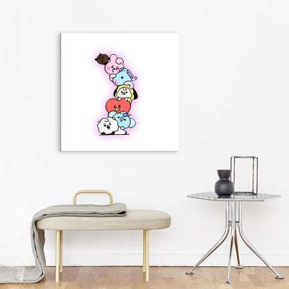 Colorful Cartoon 1 Piece HD Multi Panel Canvas Wall Art Frame-Original Frame