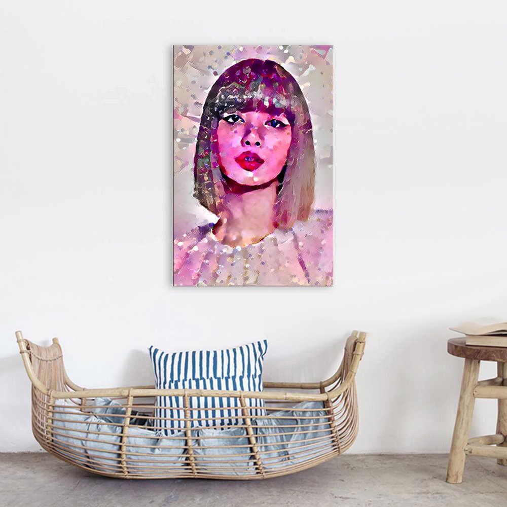 Blonde Pop Artist 1 Piece HD Multi Panel Canvas Wall Art Frame-Original Frame