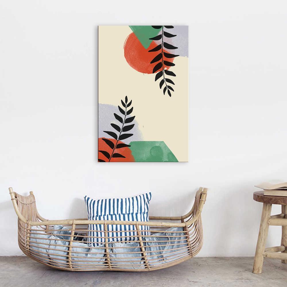 Circles Abstract 1 Piece HD Multi Panel Canvas Wall Art-Original Frame