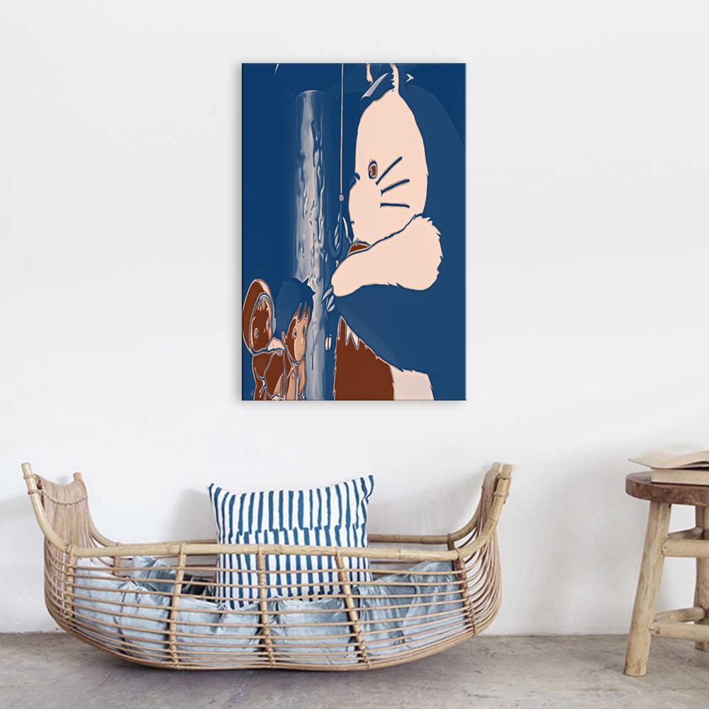 The Abstract Cat Cartoon 1 Piece HD Multi Panel Canvas Wall Art Frame-Original Frame