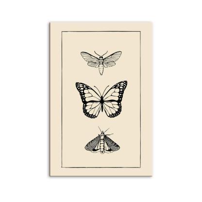 The Butterfly Trio 1 Piece HD Multi Panel Canvas Wall Art Frame-Original Frame