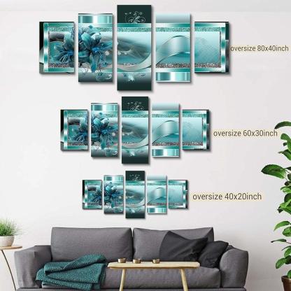 Orchid Flowers Canvas Print Abstract Floral Artwork-Original Frame