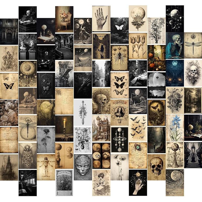 Dark Academia Wall Collage Kit With 70 Aesthetic Pictures-Original Frame