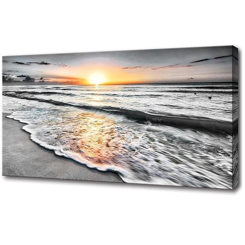 Umbrella Walk And Sea Wall Art-Original Frame