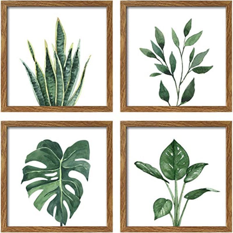 Botanical Set Of 4 Panels Wall Decor Picture Frames-Original Frame