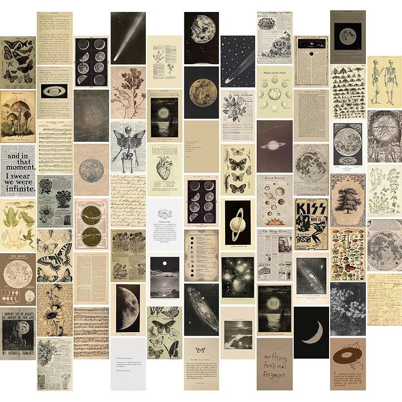 Dark Academia Wall Collage Kit With 70 Aesthetic Pictures-Original Frame
