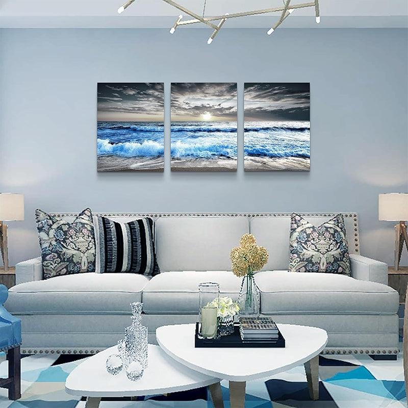 Abstract Mountain Forest Landscapes Canvas Wall Art Set-Original Frame