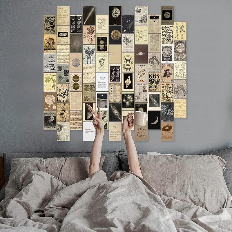 Dark Academia Wall Collage Kit With 70 Aesthetic Pictures-Original Frame