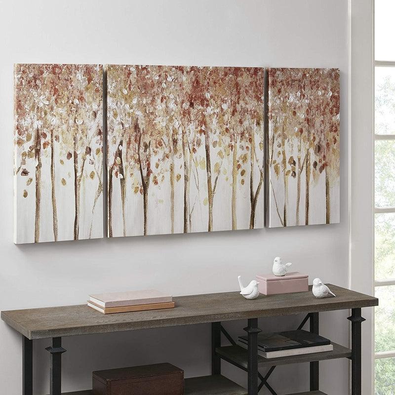 Triptych Scenery Watercolor Canvas Wall Art-Original Frame