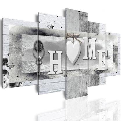 Orchid Flowers Canvas Print Abstract Floral Artwork-Original Frame