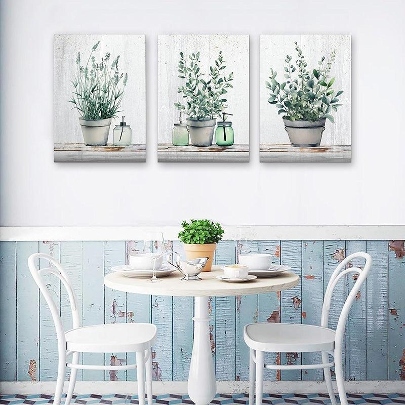 Abstract Mountain Forest Landscapes Canvas Wall Art Set-Original Frame