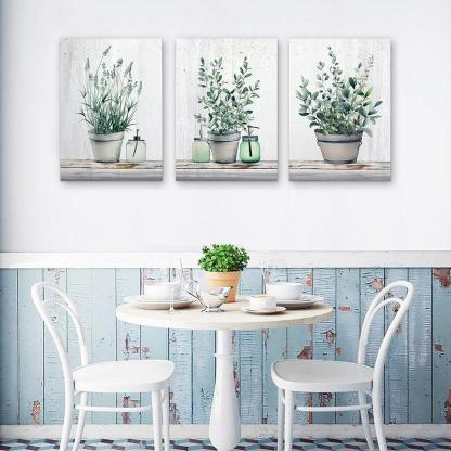 Abstract Mountain Forest Landscapes Canvas Wall Art Set-Original Frame