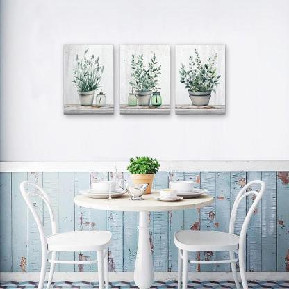 Abstract Mountain Forest Landscapes Canvas Wall Art Set-Original Frame