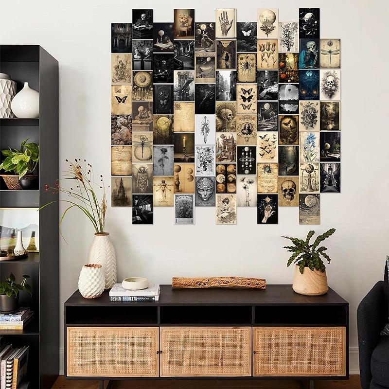 Dark Academia Wall Collage Kit With 70 Aesthetic Pictures-Original Frame