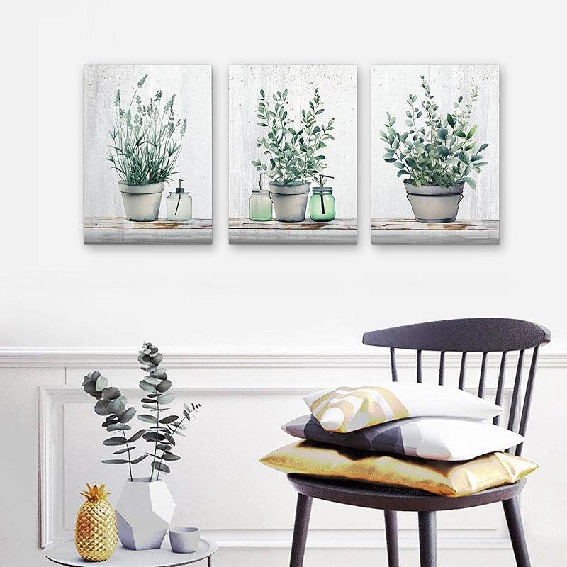 Abstract Mountain Forest Landscapes Canvas Wall Art Set-Original Frame