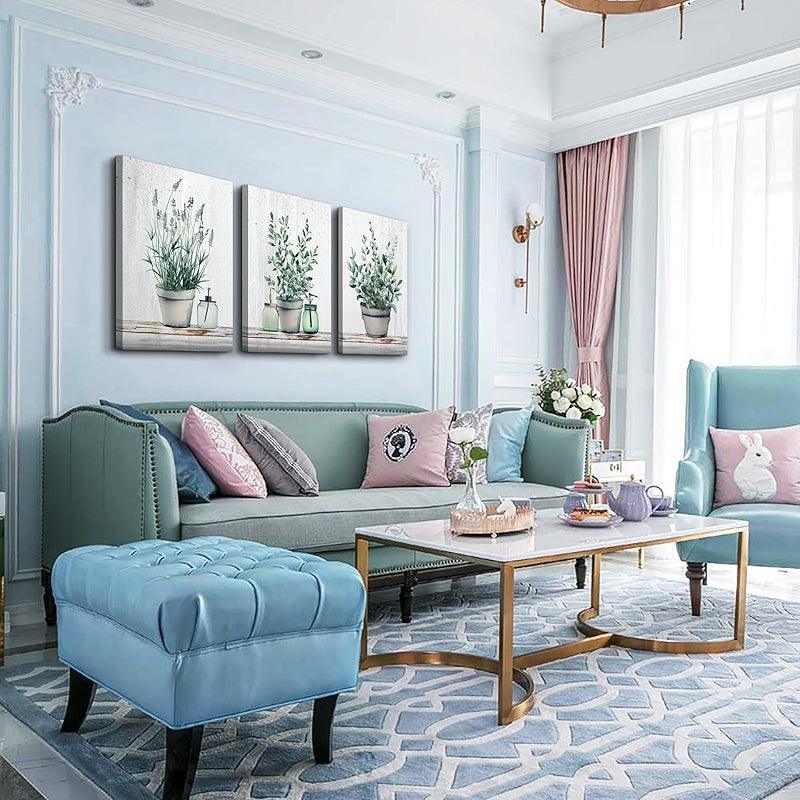 Abstract Mountain Forest Landscapes Canvas Wall Art Set-Original Frame